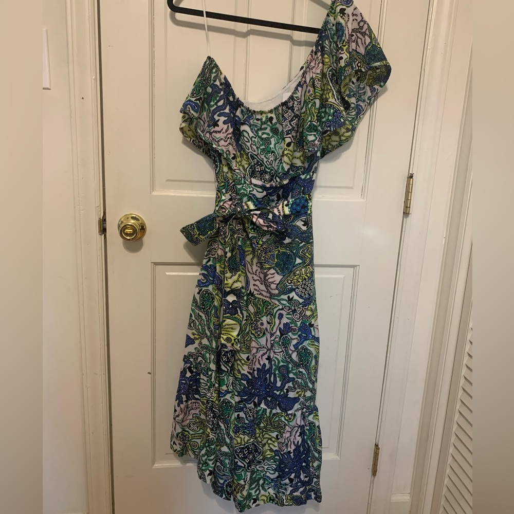 One-shoulder undersea ALC dress